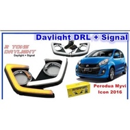 GGMM  Perodua Myvi Icon 15 daylight daytime running light drl fog lamp cover