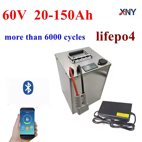 100Ah 60V 60Ah 80Ah 30Ah 60V 40Ah 150Ah 120Ah lifepo4 Lithium battery with Bluetooth APP BMS for Sco