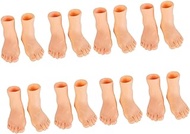 Ciieeo 16Pcs Hands and feet Funny Supplies Halloween feet Teaching Body Puppet Little feet Fingers Puppet Show Realistic Little feet 3D feet Toy Mini Vinyl Teaching Facility Child