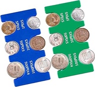 2 Pcs Japanese Yen Coin Holder Hard Case Organizer and Storage for Coins Rectangle JPY Coin Organise