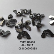 TERLARIS MUR KUPING M4 BABET GALVANIS/ WING NUT / MUR KUPU KUPU | READY