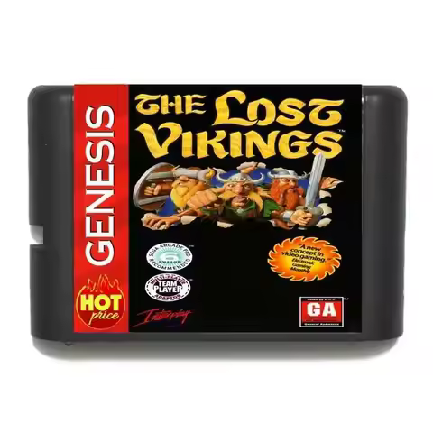 New Arrival The Lost Vikings 16bit MD Game Card For Sega Mega Drive For Genesis