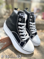 รองเท้าผ้าใบConveres Run Star (36-42EU) ทำจากผ้าแคนวาส เสริมส้น ส่งฟรี V99B08