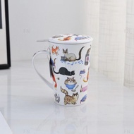 British DUNOON DUNOON Bone China Cup with Lid Tea Cup European Childlike Trick or Treat Mug Gift Box