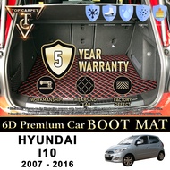 Top Carpet HYUNDAI i10 ( 2007 - 2016 ) Car Boot Mat PU Leather Cargo Mat Trunk Carpet Boot Liner Kar