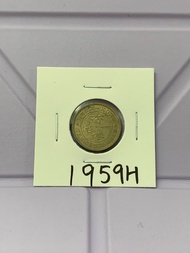 （大壹毫1959H）香港硬幣英女皇伊利沙伯二世1959年大一亳Government of Hong Kong Queen Elizabeth ll 1959 $0.1