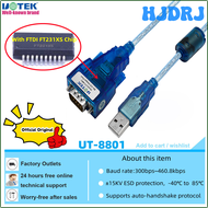 HJDRJ UOTEK 1.5เมตรตัวแปลง3M RS232เป็น USB RS 232 DB9อะแดปเตอร์แปลง USB-A RS-232สาย Com พร้อม UT-880