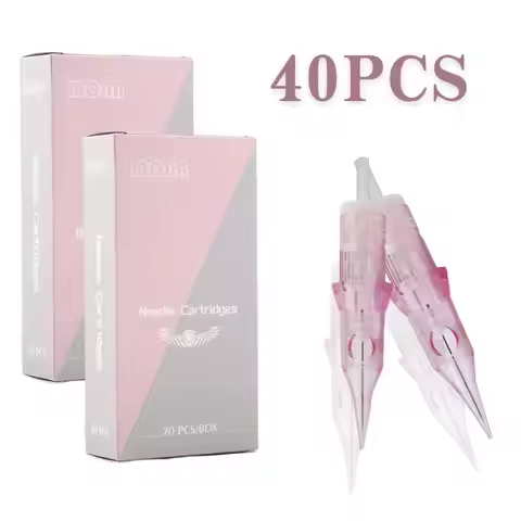 MONA 40PCS Tattoo Cartridge Needles Disposable Needles 1 3 5 7 9 11 RL RS 0.25/0.3/0.35MM For Tattoo