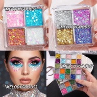 MELODG Glitter Eyeshadow Palette, Sequins High Gloss Mermaid Eyeshadow,  Pearlescent Multi-color Gli