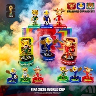 FIFA 2026 World Cup 3-Piece Mascot Collection Set, Maple & Zayu & Clutch, 9 cm/3.54 in & 6 cm/2.36 i