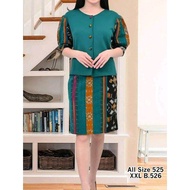 setelan rok blus tenun
