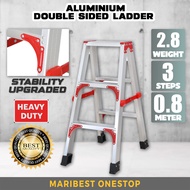 3 Step Ladderman Aluminium Double Sided Ladder Multi Purpose Ladder Foldable Tangga Lipat Aluminium Tinggi 楼梯