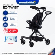 Mamakiddies EZ Twist Foldable Baby Stroller Compact Lightweight 2 Way Facing Cabin Size