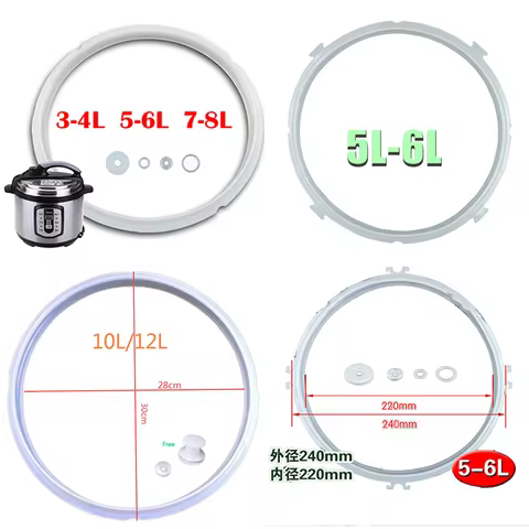 3-4L 5-6L 7-8L 10-12L electric pressure cooker seal ring pressure cooker accessories silicone ring p