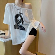 Short Sleeve T Shirt for Women Baggy Woman Tops Korean Reviews Many Clothes Yk2 Y2k Vintage Fashion 