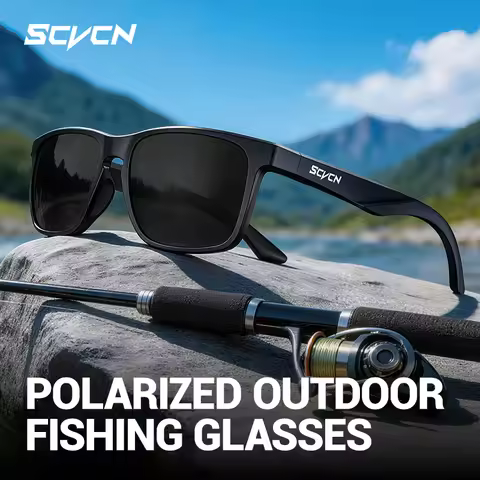 SCVCN HD Polarized Fishing Sunglasses Anti-Glare Glasses Outdoor Sports Sunglasses Stylish Cycling D