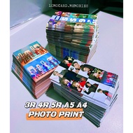 3R /4R /5R /A5 /A4 Photo Print Glossy 230gsm HD Cuci Gambar  | Minimum Order 5pcs