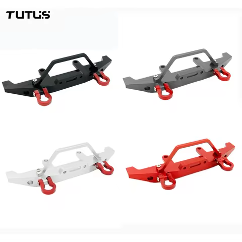 For WPL C14 C24 C24-1 1/16 RC Cars Metal Anti-Collision Front Bumper 4WD Truck Track Upgrade Parts