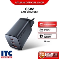 Vivan GaN Metal GaN65 65W 3-Port Output Charger Head Adapter GaN 65 WarrantyOriginal