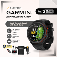 Garmin Approach S70 47mm GPS Golf Smart Watch Garansi TAM Black