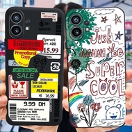 Nothing Phone (1) Stylish Pattern Phone Caisng Nothing Phone One Phone1 Black Silicon Soft Case