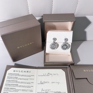 Bvlgari寶格麗 時來運轉白金鑽石耳釘耳環，高端款滿鑽款 2013購入