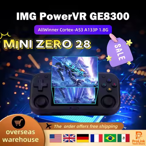 Mini Zero 28 Handheld Game Console Android System 2.4G WIFI 2.8''IPS ScreenPortable Game Consoles ZE