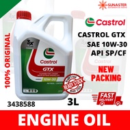 ENGINE OIL CASTROL GTX 10W-30 SL/CF 3L Kancil Kenari Kelisa Viva Atos Myvi 1.0 Minyak Hitam Minyak P