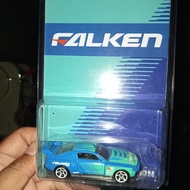 Custom Card FALKEN 12 Ford Mustang Blue Free Protector Hw Hot Wheels Rare Muscle Mania Race Racing Car Diecast Old School Modern Classic Classic Bday Gift Unique Gift Birthday Diorama Hot Wheels Display Collector Collection Rwb Lbwk Fast Blue