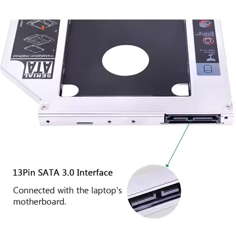 9.5mm SATA 2nd HDD SSD Hard Drive Optical bay Caddy Frame Enclosure for Acer Aspire V17 Nitro Notebo