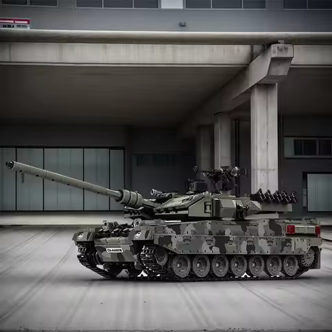 MOC Military Series Building Blocks Model War Leopard 2A7 Heavy Tank Bricks Sets Creative Toys Adult