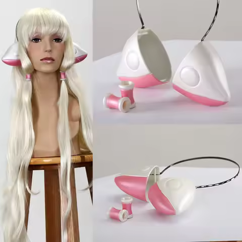 Anime Chobits Chii Eruda Cosplay Prop Ears Headset Pink Horn Hairband Headband Accessory Women Girl 