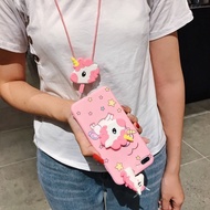 VIVO Y1s X9 V5 Plus X50 X60 X60 Pro X70 X70 Pro X80 X80 Pro V11i V11 V11 Pro X21S V15 V15 Pro S1 Y7s Cartoon unicorn  Phone Case   (Including Stand Doll &amp; Lanyard)