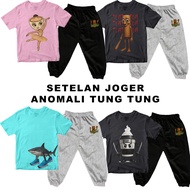 T-shirt suit Tung tung tung sahur tum tum tum sahur anomali boys cotton combed boy budak set baju bu