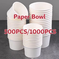 1000PCS Paper Bowl Disposable Food Storage Environmentally 260cc 320cc 520cc 850cc 1000cc