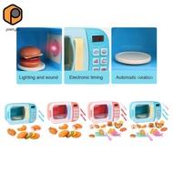 [prettyia] Microwave Kitchen toys Set Pretend Accessories  Food Educational Toys Awareness Growth Pa