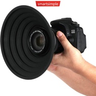 SMARTSIMPLE Silicone Lens Hood New Anti Reflective Foldable Reversible Lens Shade Diameter 50mm~70mm