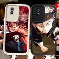 R96 Black Clover Casing for VIVO V30E V30 Y02 Y02t Y02a Pro 5G Black and White