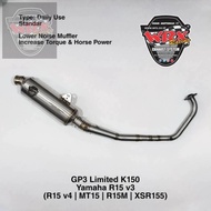 WRX Exhaust for Yamaha R15 v3 / MT15 (GP3 Limited Edition - Low Noise)