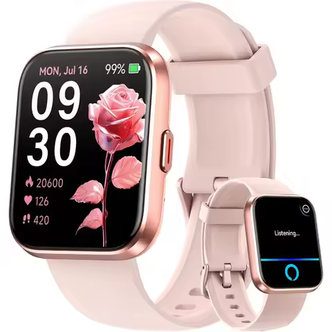 Smart Watch 1.8" HD, Alexa, Bluetooth, Waterproof, Long Battery, Health Monitor, Sports Modes