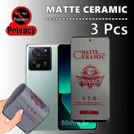 3 Pcs Screen Protector Xiaomi 13T Pro Anti Spy Soft Ceramic Matte Privacy Protector Protectors for Xiaomi 13T 13 14 12T 11T Pro Mi 11 lite 5G NE 9 SE