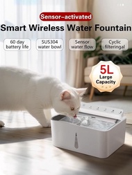 Pet Water Dispenser Cat Dog 5L Intelligent Induction Water Dispenser Antibacterial Living Water Flow
