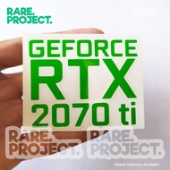 NVIDIA GEFORCE RTX 2070 ti CUTTING STIKER AKSESORIES PC STIKER MURAH