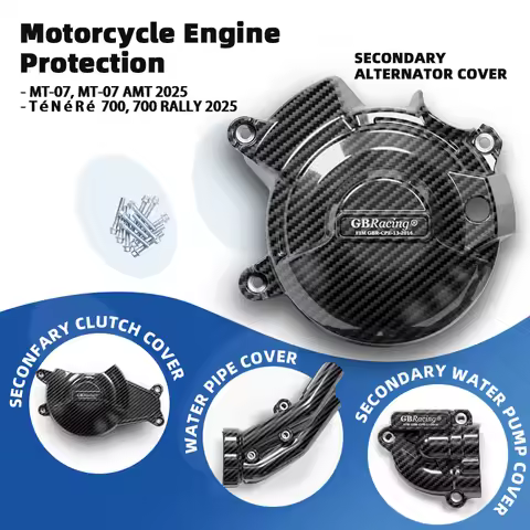 accessori moto GBRacing Engine Protection (Secondary Cover + Clutch Cover) 2025 For Yamaha MT-07/MT-