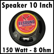 Speaker 10 inch Elsound 150 Watt 8 Ohm 10" Audio Woofer Magnet Besar