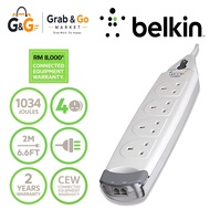 Belkin Home Series 4-Socket Surge Protector Power Socket (2m)