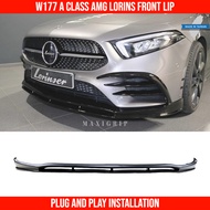 Mercedes benz W177 V177 A class AMG Front lip Lorinser style front diffuser V177 front lip accessori