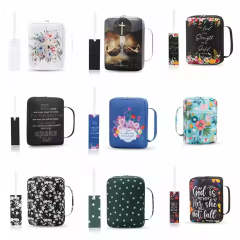 New Portable Bible Cover Stylish Multi-functional Handbag Zipper Book Bag Outdoor