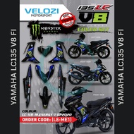 VELOZI MONSTER ENERGY MATT BODY COVER SET BODY COVERSET YAMAHA LC135 V8 FI 135LC FI V8 MOTORCYCLE