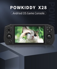 POWKIDDY X28 5.5นิ้วหน้าจอ IPS มือถือเครื่องเล่นวิดีโอเกมแอนดรอยด์11.0 T618 8การสนับสนุนหลัก WiFi BT5.0 Android OS คอนโซลเครื่องเล่นเกม